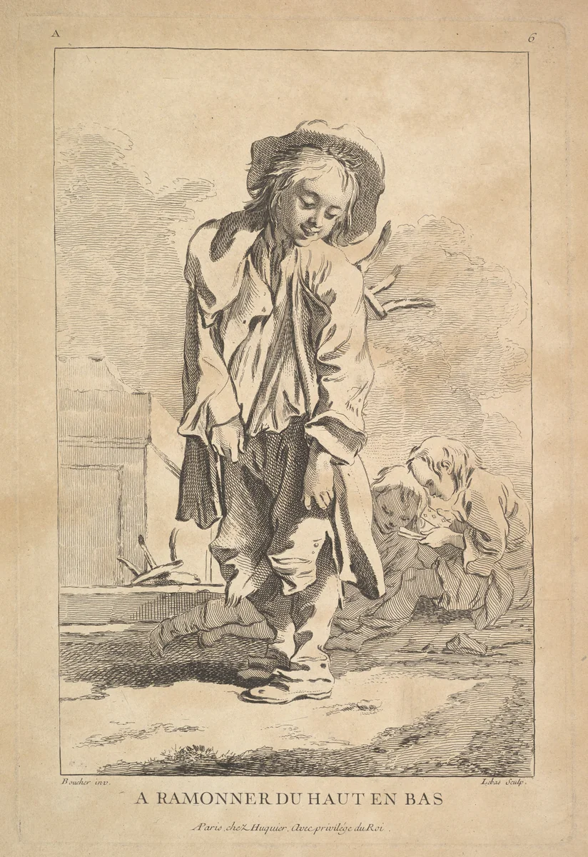 Sweeping from Top to Bottom by Jacques-Philippe Le Bas, print, 1707-1783