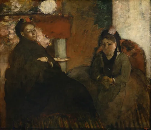 Portrait of Mme Lisle and Mme Loubens by Edgar Degas, painting, 1862-1872