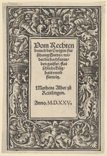 Title-Page Border by Daniel Hopfer, print, 1525
