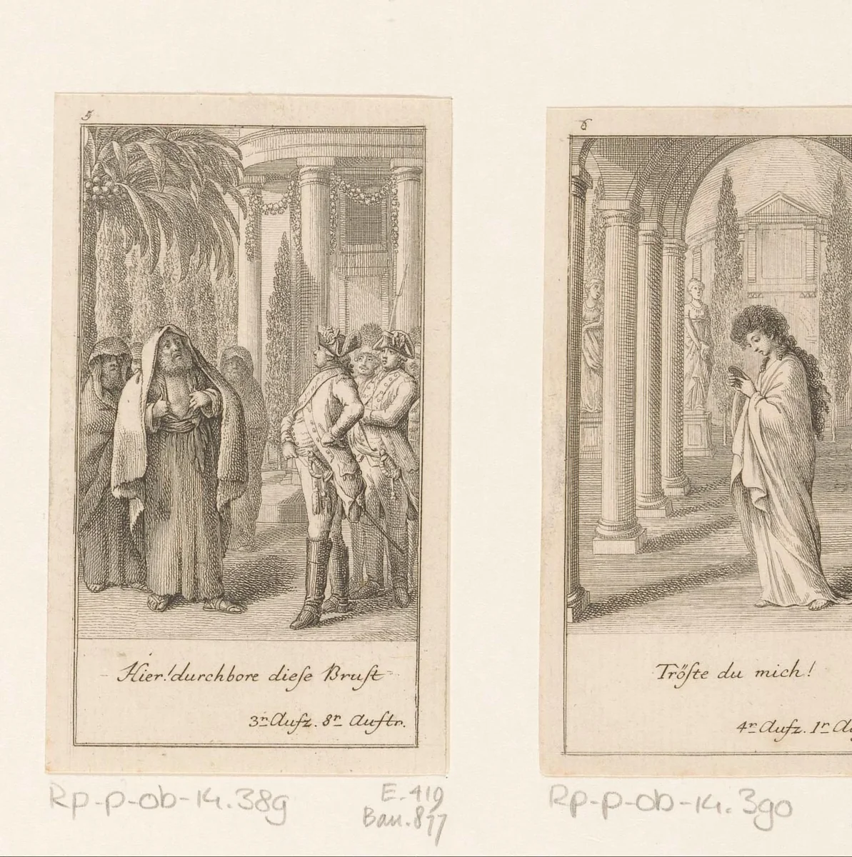 Gesprek tussen de oude brahmaan en de generaal by Daniel Nikolaus Chodowiecki, print, 1782