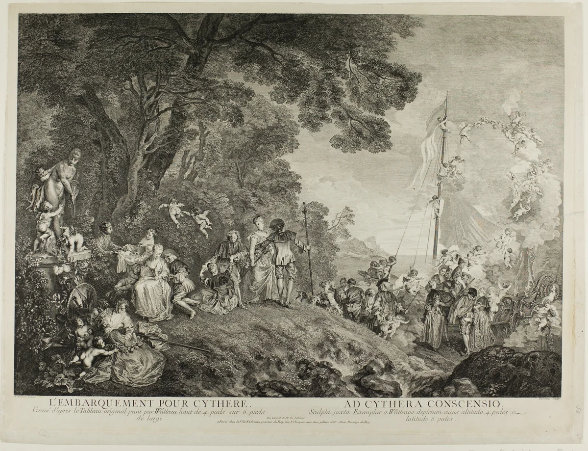Pilgrimage to the Island of Cythera by Nicolas Henri Tardieu
Jean Antoine Watteau, print, 1733-1735