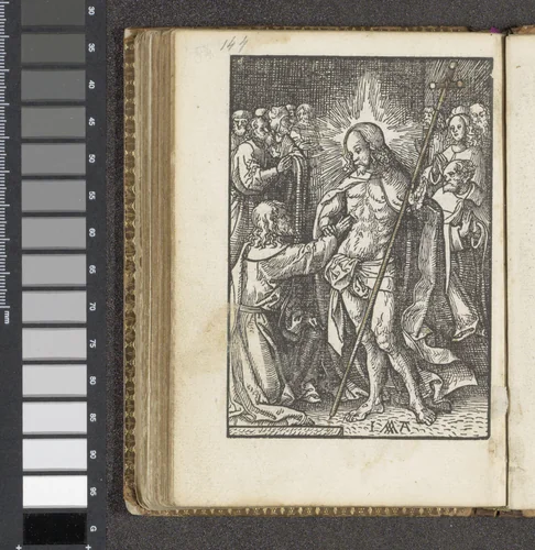 Christus verschijnt aan de ongelovige Tomas by Unknown, print, 1523