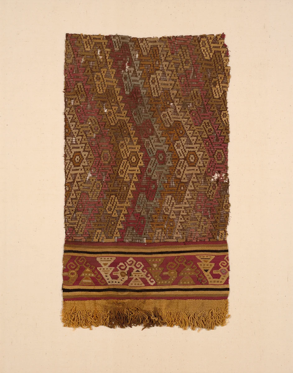 Fragment of a Garment by Chancay, textile, 1000-1476