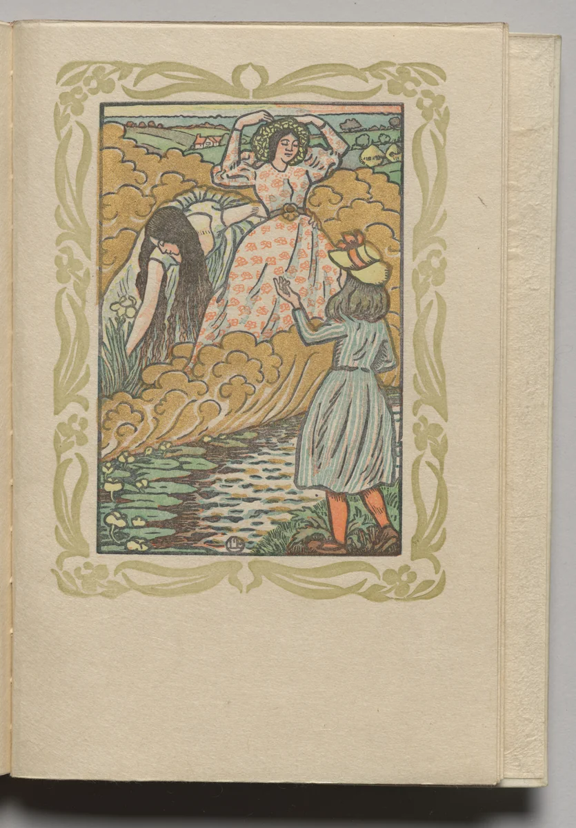 The Queen of the Fishes: Plate 12 by Lucien Pissarro, book, 1894