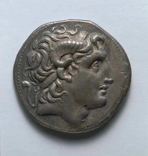 Tetradrachm: Head of Alexander III [The Great] (obverse) by Unknown, metalwork, -297--281