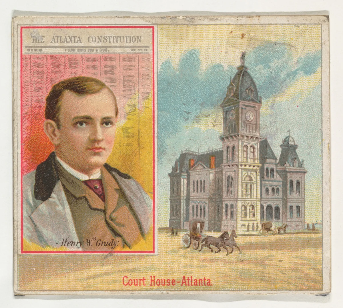 Henry W. Grady, The Atlanta Constitution, from the American Editors series (N35) for Allen & Ginter Cigarettes by Allen & Ginter, print, 1887