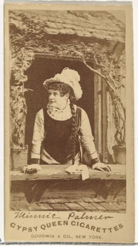 Minnie Palmer, from the Actors and Actresses series (N171) for Gypsy Queen Cigarettes by Goodwin & Company, photograph, 1886-1890