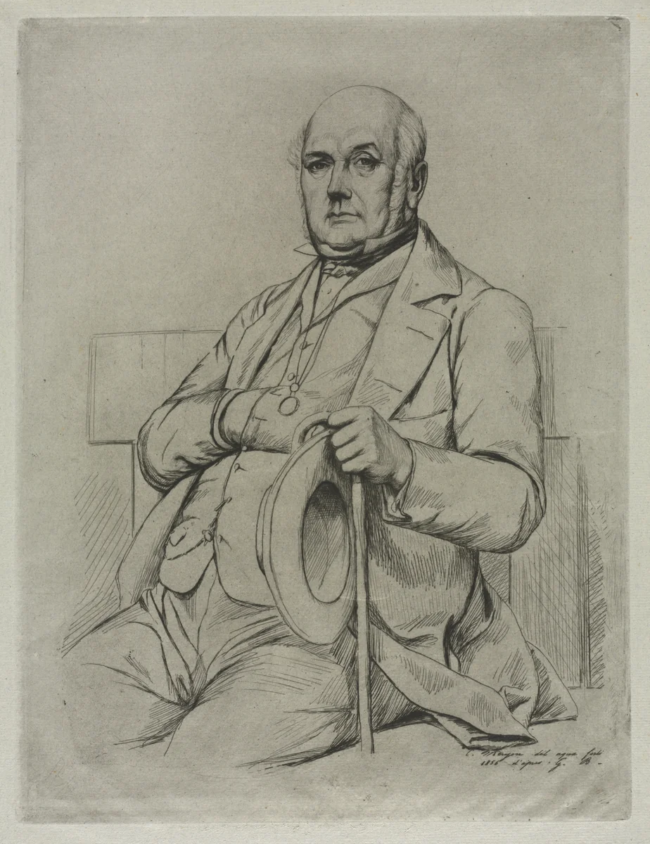 Casimir Le Conte by Charles Meryon, print, 1856