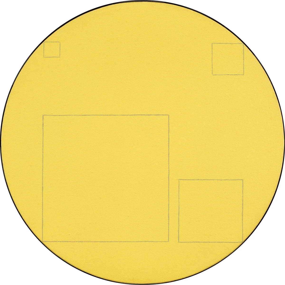 Four Squares within a Circle by Robert Mangold, painting, 1975