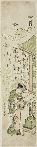 The Fourth Month (Shigatsu), from an untitled series of twelve months by Ishikawa Toyonobu, print, 1745-1755