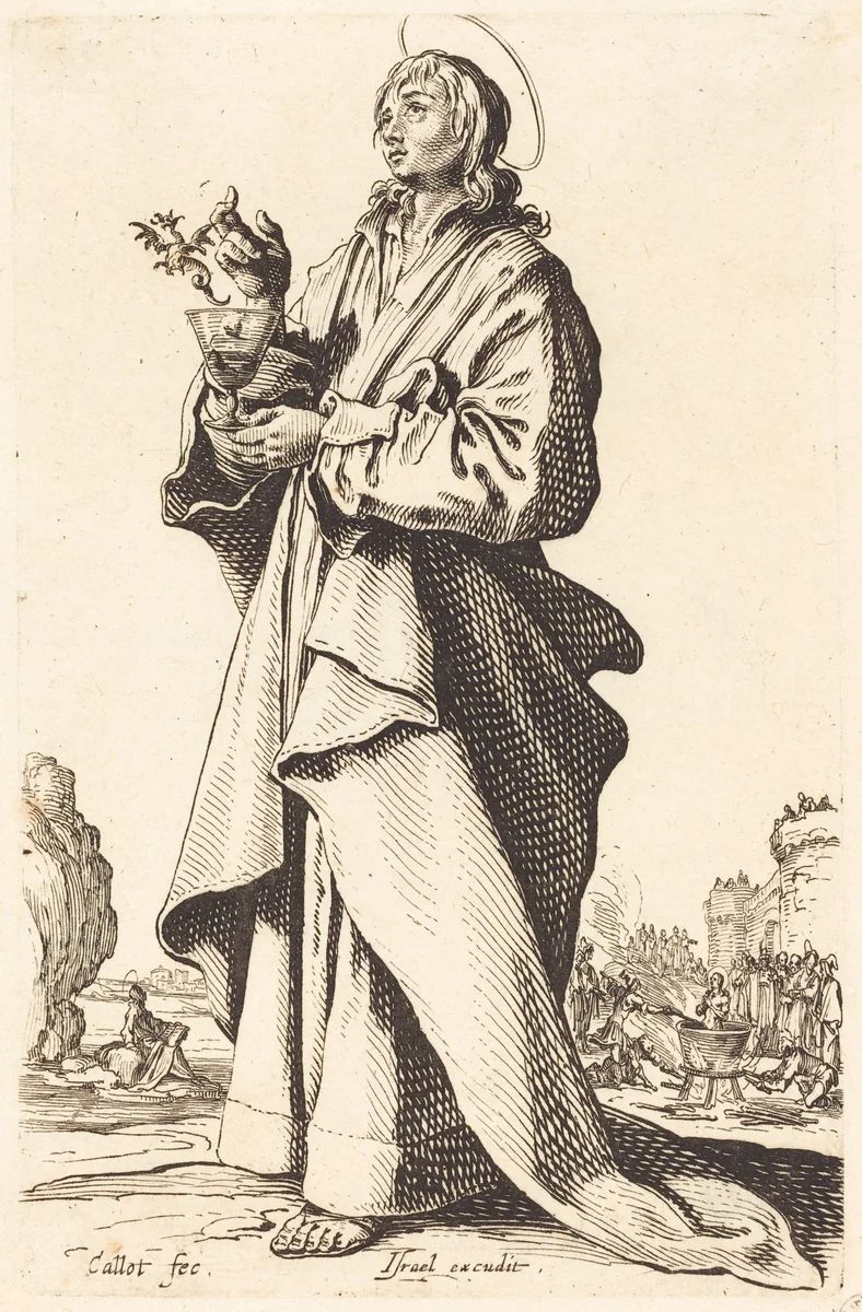 Saint John the Evangelist by Jacques Callot, print, 1631