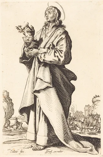 Saint John the Evangelist by Jacques Callot, print, 1631