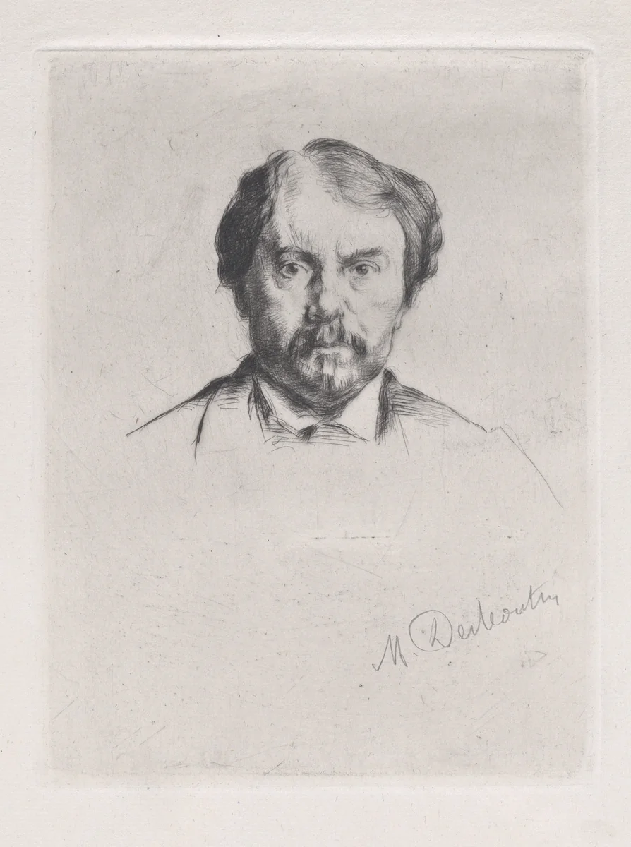 Portrait of Edmond de Goncourt by Marcellin Desboutin, print, 1875