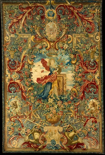 Seasons and Elements (Spring) (set of four) by Charles Le Brun, textile, 1678-1688