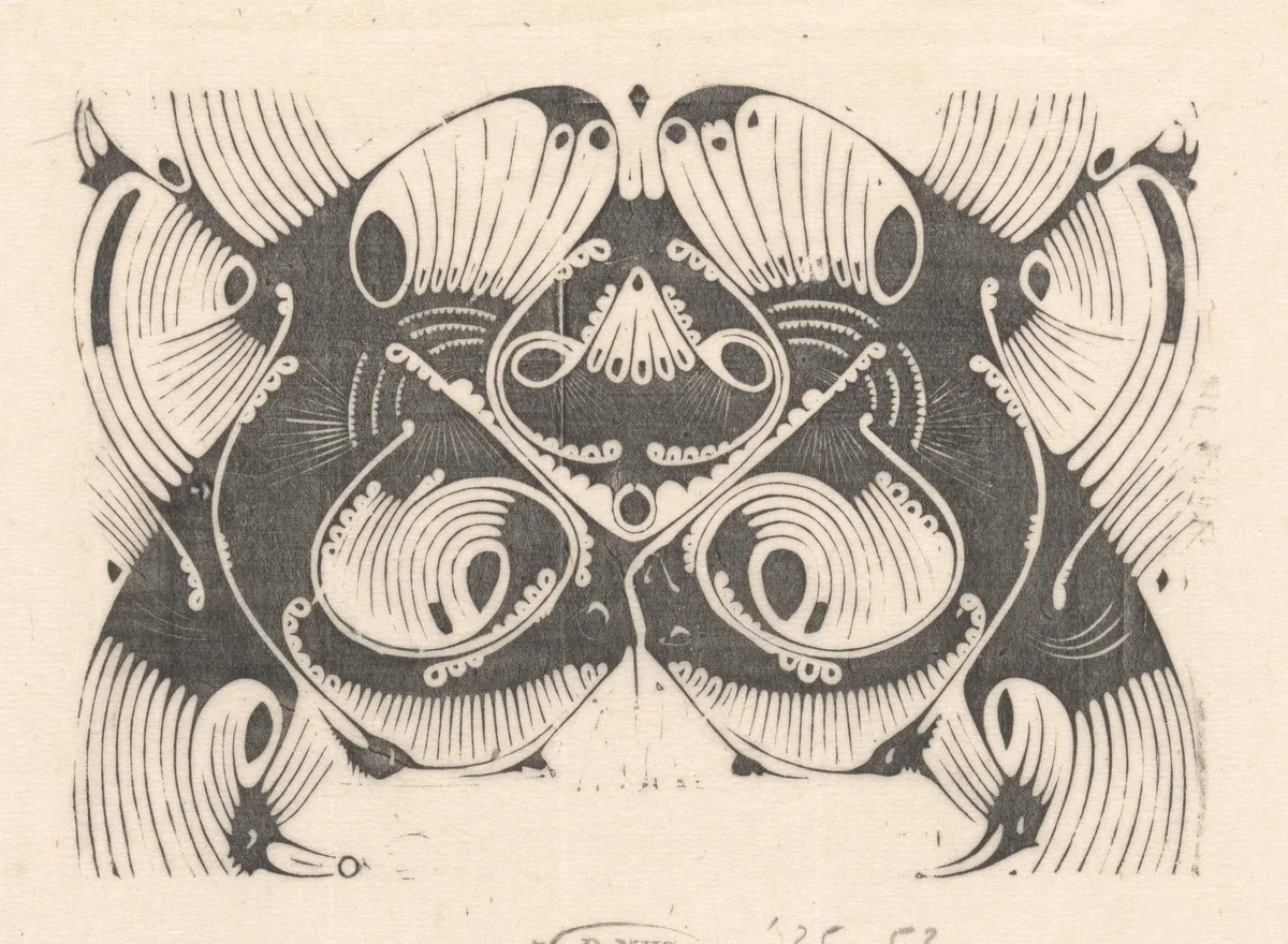 Vignet voor de prospectus van het Tijdschrift voor Vercieringskunst by Karel Petrus Cornelis de Bazel, print, 1896