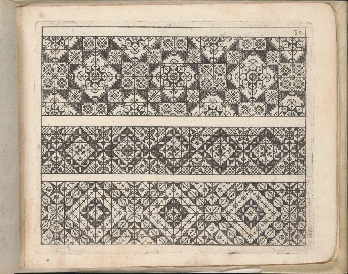 Schön Neues Modelbuch (Page 35 recto) by Johann Sibmacher, book, 1597