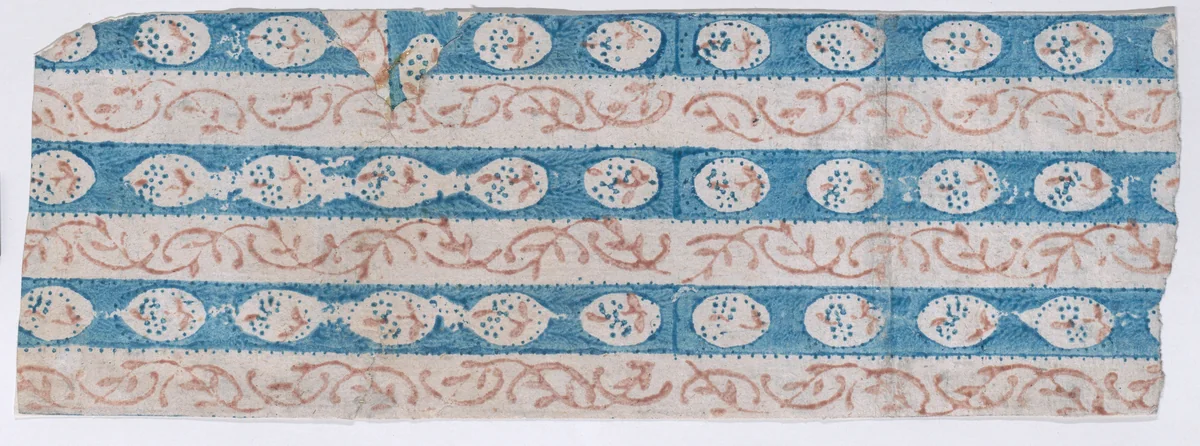 Sheet with overall vine pattern by anonymous, print, 1800-1900