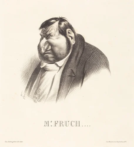 Fruchard, en buste by Honoré Daumier, print, 1833