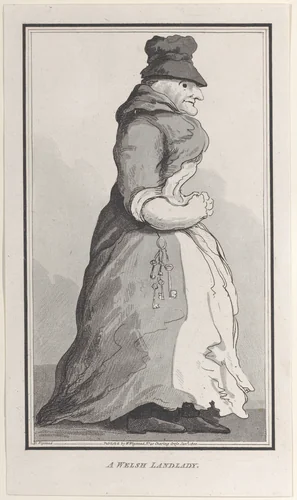 A Welsh Landlady, from "Remarks on a Tour to North and South Wales, in the year 1797" by John Hill, print, 1800