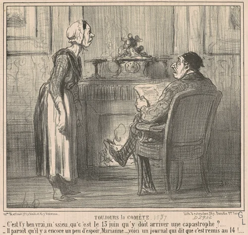 Toujours la comète by Honoré Daumier, print, 1857