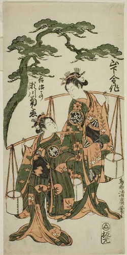 The Actors Yamashita Kinsaku II and Segawa Kikunojo II by Torii Kiyohiro, print, 1752-1762