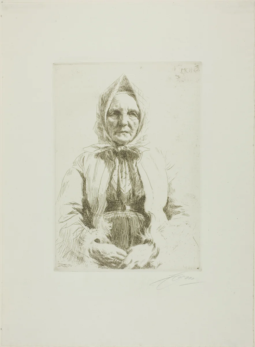Mona by Anders Zorn, print, 1911