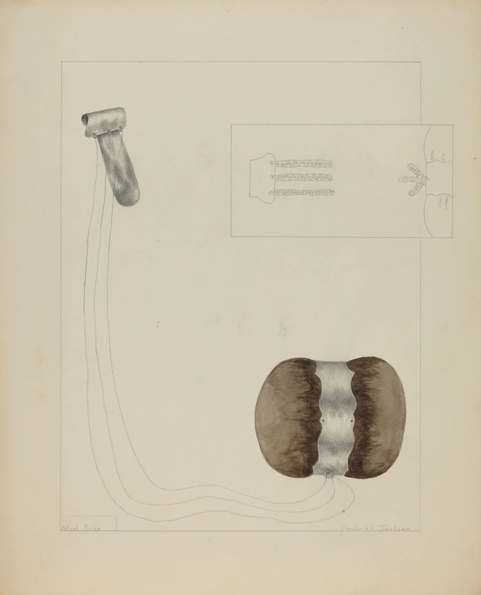 Pinball and Chain by Frederick Jackson, index of american design, 1936
