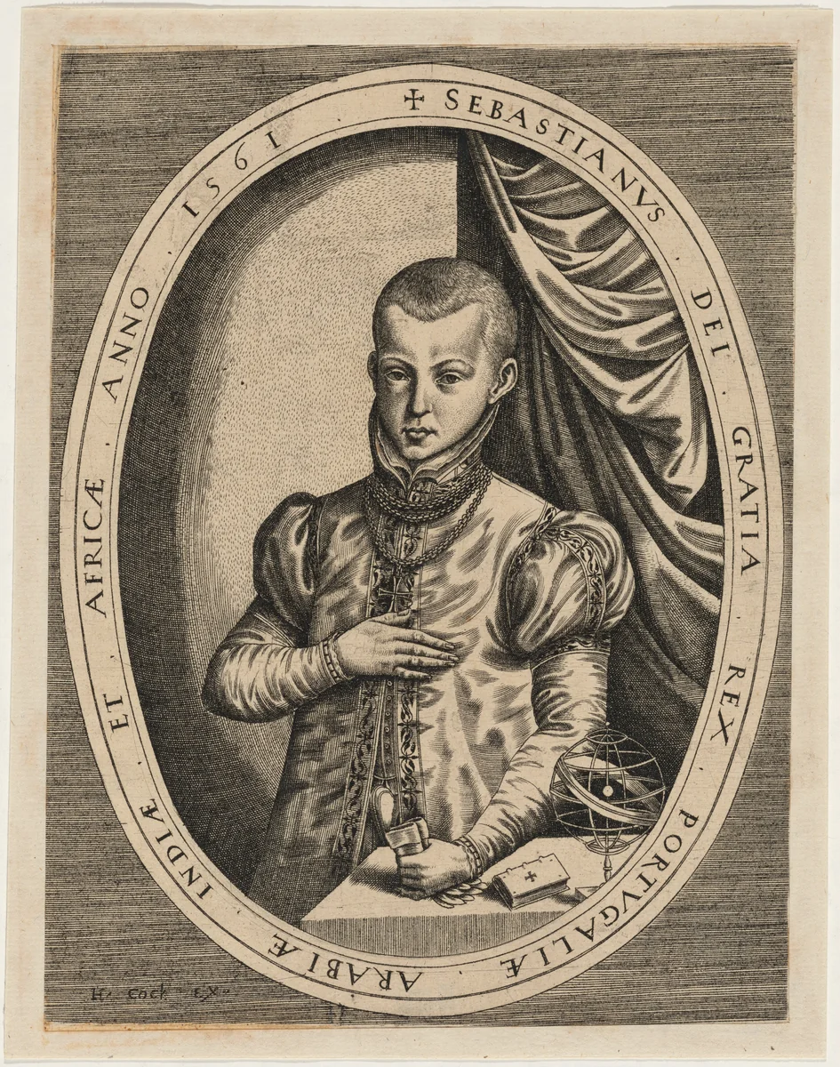 Sebastian, King of Portugal by Hieronymus Cock, print, 1510-1570