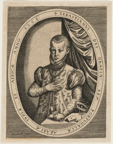 Sebastian, King of Portugal by Hieronymus Cock, print, 1510-1570