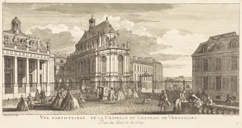 Vue Particuliere de la Chapelle du Chateau deVersailles by Jean-Baptiste Rigaud, print, 1681-1812