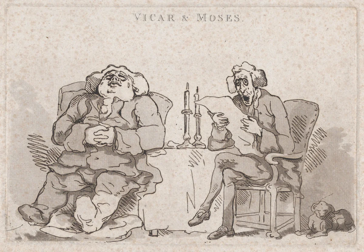 Vicar & Moses by Thomas Rowlandson, print, 1786