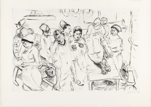 The Large Operation (Grosse Operation) from Faces (Gesichter) by Max Beckmann, print, 1914