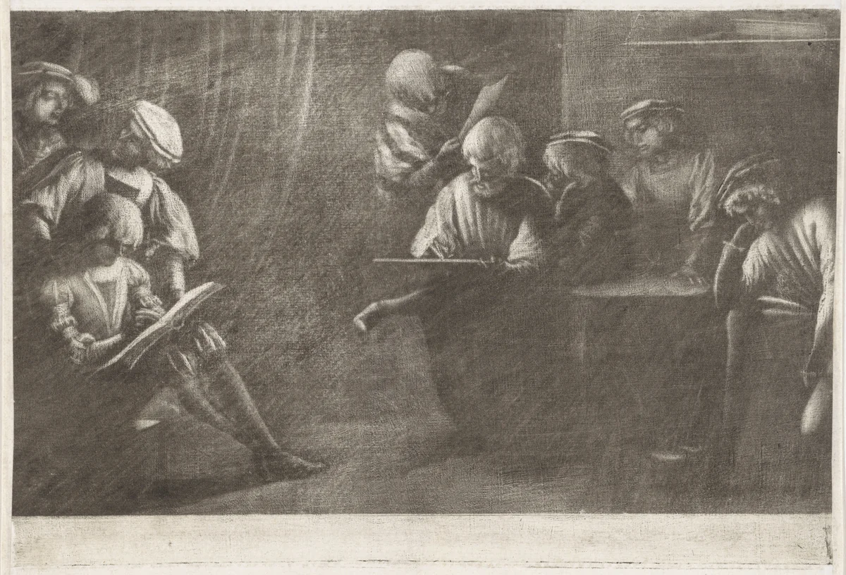 Tekenschool by anonymous, print, 1650-1727