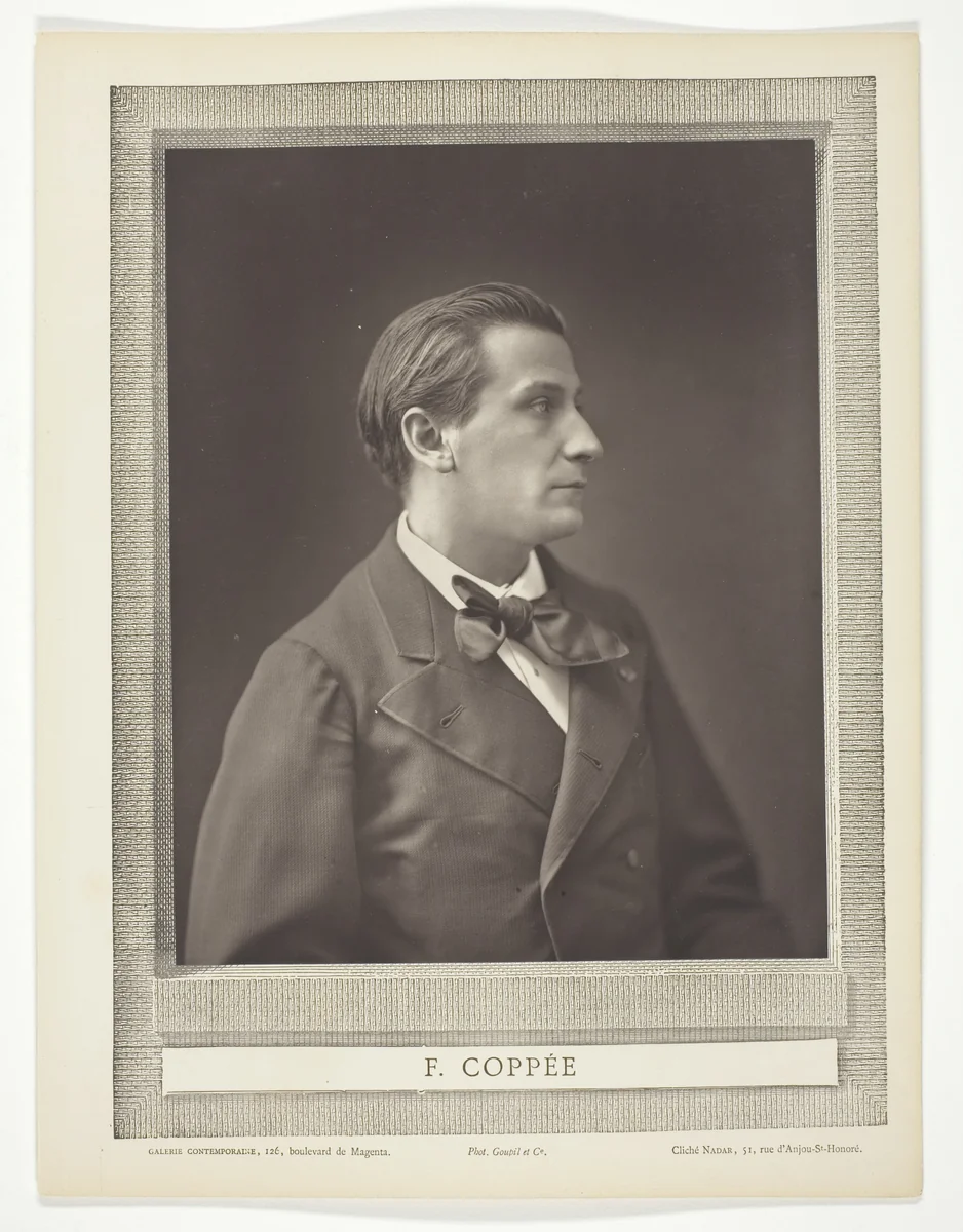 François Coppée (French poet and novelist, 1842-1908) by Nadar, photograph, 1871-1877