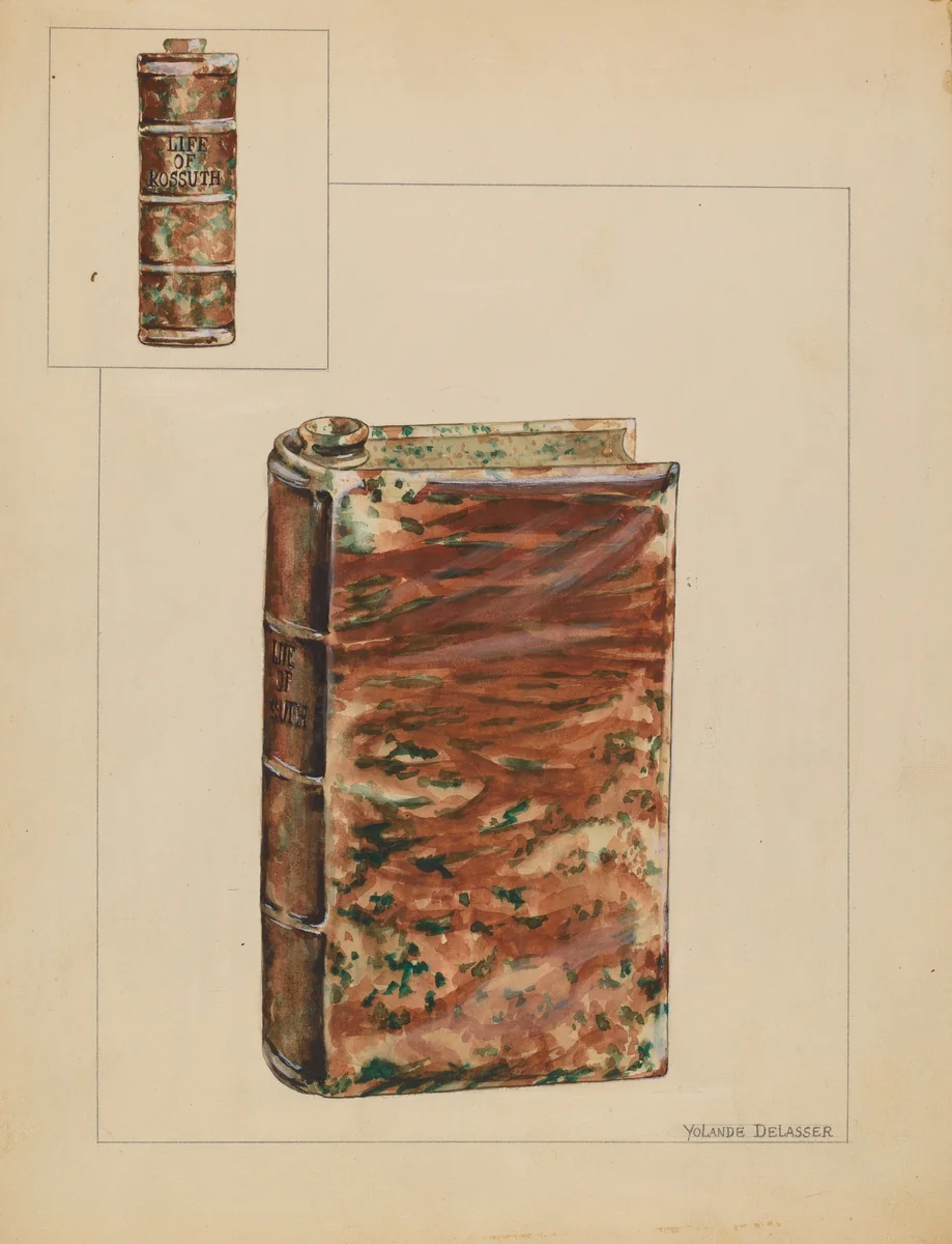 Book Bottle by Yolande Delasser, index of american design, 1937