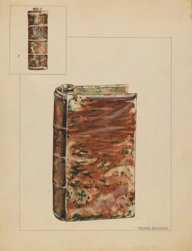 Book Bottle by Yolande Delasser, index of american design, 1937