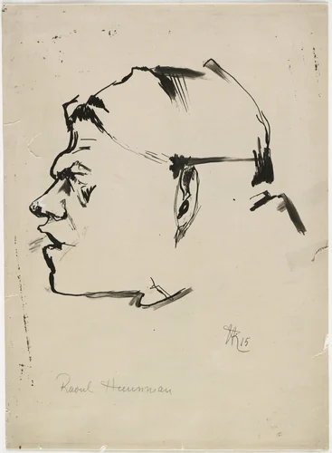 Raoul Hausmann by Hans Richter, drawing, 1915