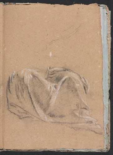 Verona Sketchbook: Drapery study (page 35) by Francesco Lorenzi, book, 1760