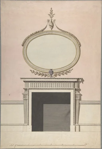 Design for a Chimneypiece by John Yenn, drawing, 1770-1821