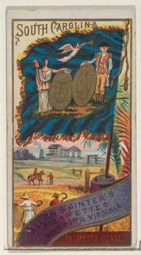South Carolina, from Flags of the States and Territories (N11) for Allen & Ginter Cigarettes Brands by Allen & Ginter, print, 1888