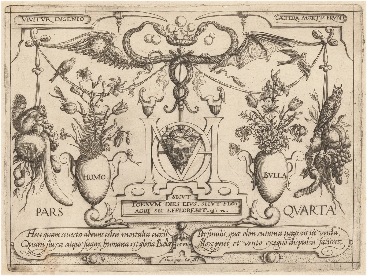 Archetypa studiaque patris Georgii Hoefnagelii [Part 4, Titlepage] by Jacob Hoefnagel; Joris Hoefnagel, print, 1592