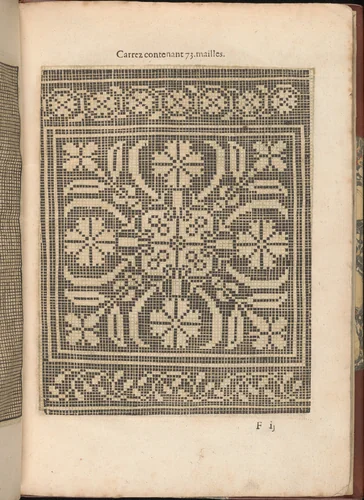 Les Secondes Oeuvres, et Subtiles Inventions De Lingerie du Seigneur Federic de Vinciolo Venitien, page 22 (recto) by Federico de Vinciolo, book, 1603