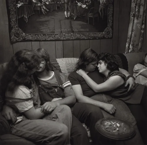 Oslin's Graduation Party, Martins Creek, Pennsylvania by Larry Fink, photograph, 1977