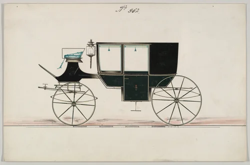 Coach #962 by Brewster & Co., drawing, 1865-1875