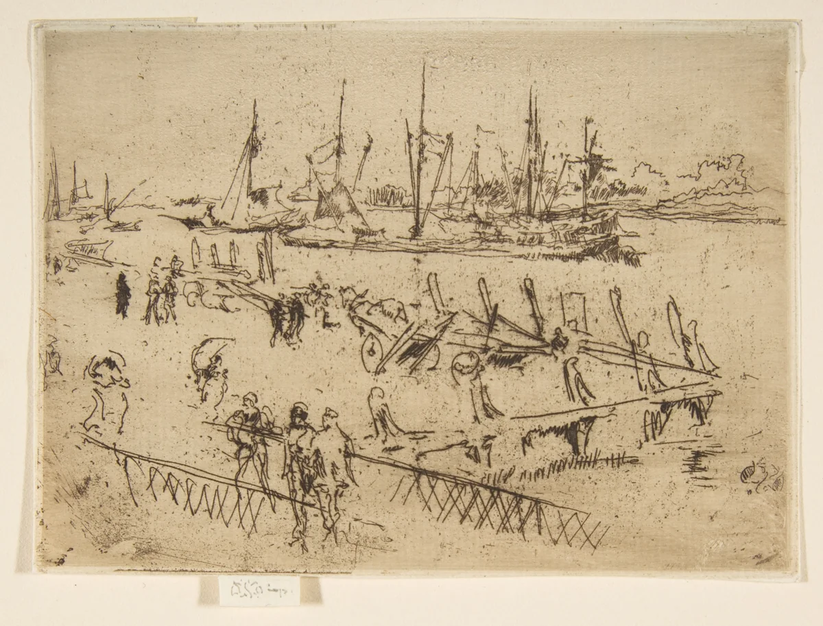 Little Dordrecht by James McNeill Whistler, print, 1885-1886