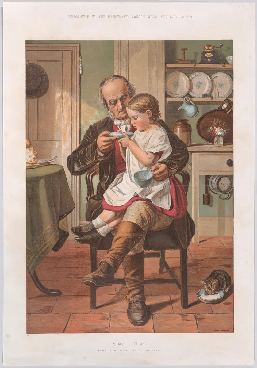 Too Hot, from "Illustrated London News" by James Collinson, print, 1863