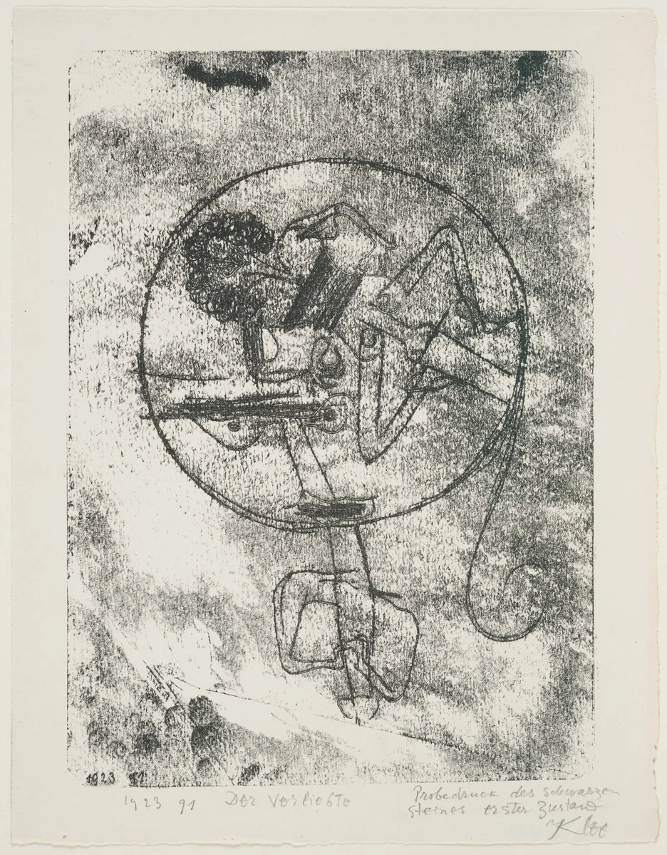 The One in Love (Der Verliebte) for the Masters' Portfolio of the Staatliches Bauhaus (Meistermappe des Staatlichen Bauhauses) by Paul Klee, print, 1923