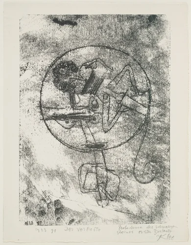 The One in Love (Der Verliebte) for the Masters' Portfolio of the Staatliches Bauhaus (Meistermappe des Staatlichen Bauhauses) by Paul Klee, print, 1923