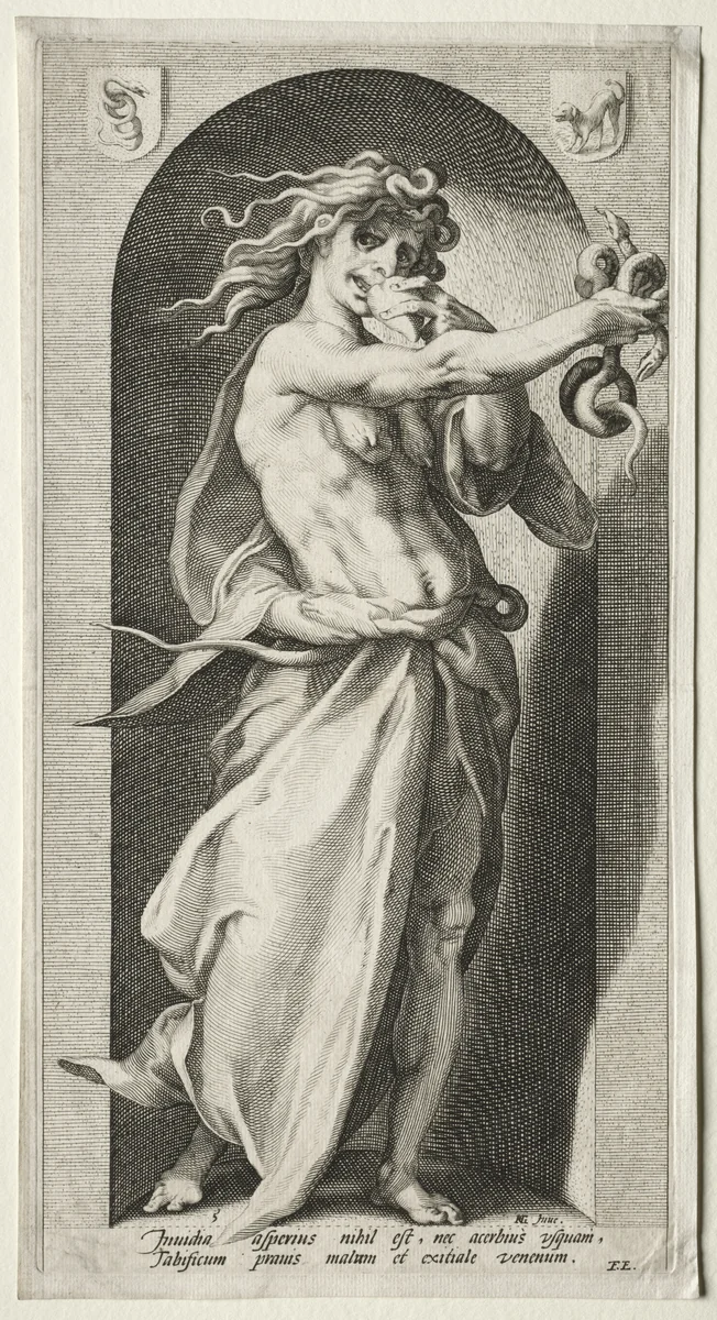 Envy by Jacob Matham, print, 1593