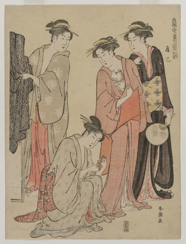 Women of the Tatsumi District (from the series Eastern Customs of the Present Day) by Katsukawa Shunchō (勝川春潮), print, 1784-1787